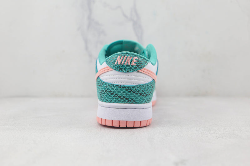 Nike Dunk Low Snakeskin Washed Teal Bleached Coral