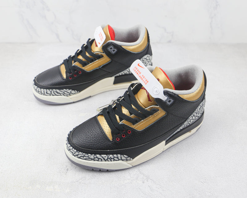 Jordan 3 Retro Black Cement Gold