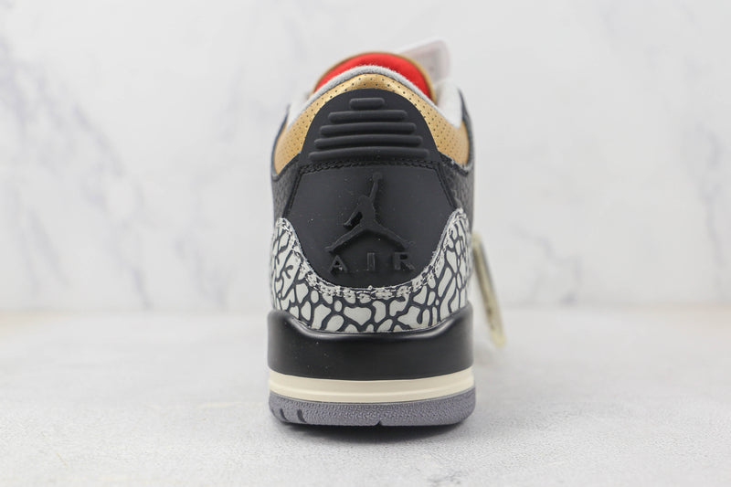 Jordan 3 Retro Black Cement Gold